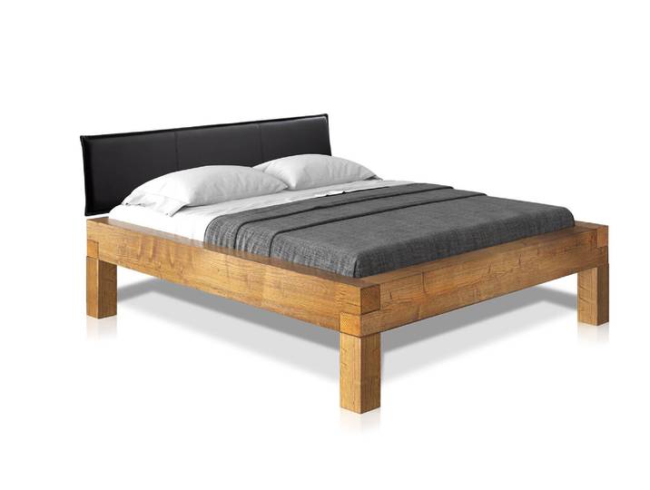 CURBY 4-Fuß-Balkenbett mit Polsterkopfteil, Material