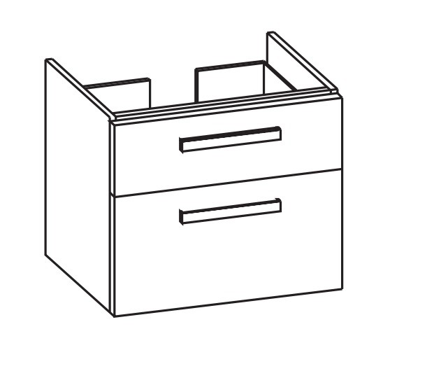 Artiqua 415 Waschtischunterschrank für Val 810284 Quarzgrau Matt Select, 415-WU2L-L70-7163-173 415-WU2L-L70-7163-173