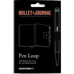 Stiftschlaufe selbstklebend für Bullet Journal, schwarz