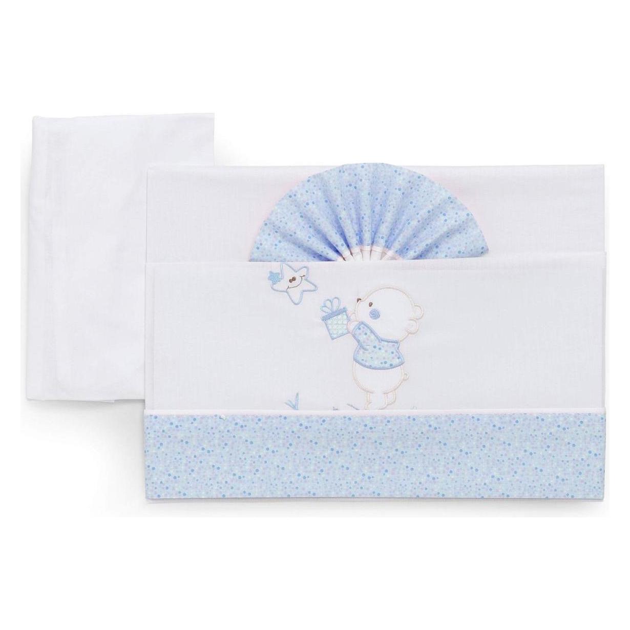 Italbaby Wiegen-Set 3 Stück Gestickter Bär (40389811)