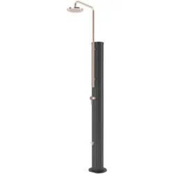 Pooldusche Chrome Solar aus Edelstahl unterschiedliche Oberflächen V2A