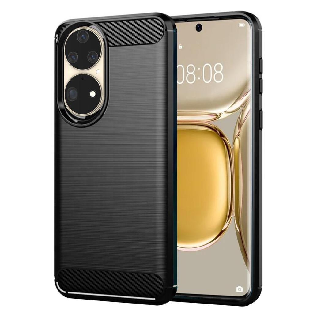 Techsuit - Carbon Silicone - Huawei P50 Pro - Black (Huawei P50 Pro) (56338890)