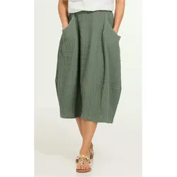 Baumwoll-Rock in khaki in Größe 52 von DW-Shop, Khaki, 52