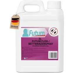 FUTUM 2L Bettwanzenspray / Flohspray bekämpft Insekten, Eier, Larven, Insektenspray ohne Biozide auf Wasserbasis,  Sofortwirkung ohne Flecken