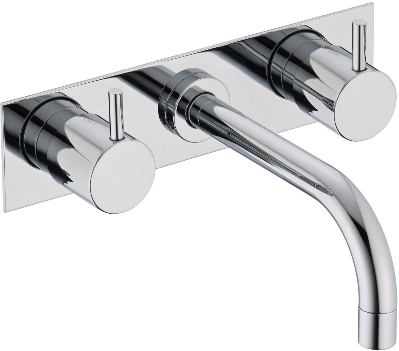 Vola wall-mounted two-handle basin mixer 1513K16 with short spout center