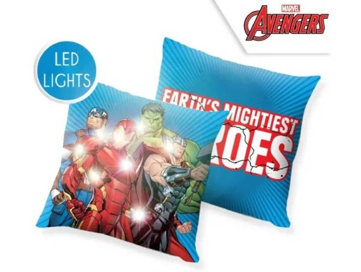 Avengers sierkussen met LED verlichting 40X40 cm