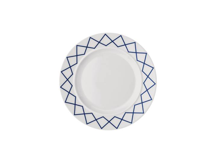 Alessi - Assiette La Bella Tavola - Bleu - Porcelaine fine - Designer Ettore Sottsass