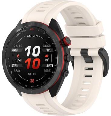 Everyday Crate Garmin Approach S70 42mm Sports Silicone Watch Band Soft Waterproof 20mm Replacement Strap starlight Color