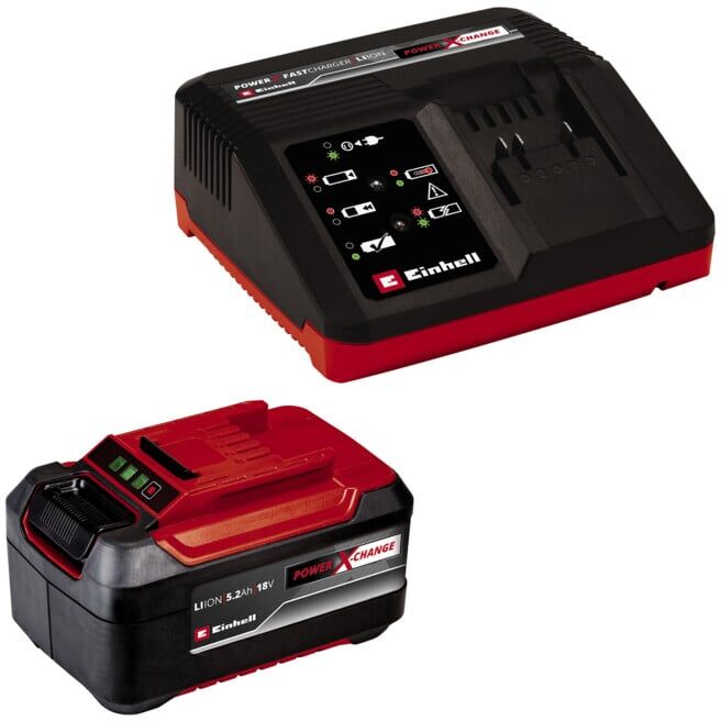 Einhell PXC-Kit de démarrage 5,2Ah & 4A Fastcharger (4512114)