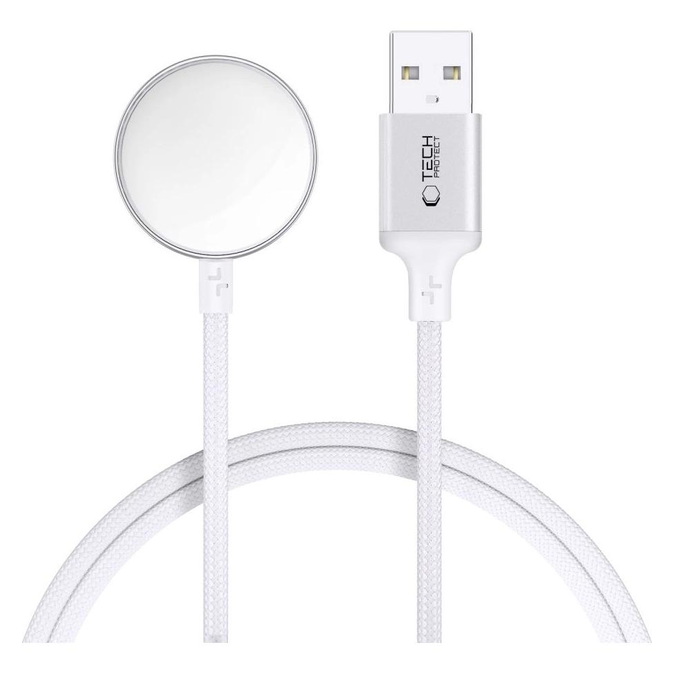 Tech-Protect UltraBoost USB-A Inductive Charger for Apple Watch 1m - White (27252-0)