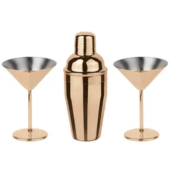 Sambonet Cocktailset Paderno Martini Kupfer 3-teilig