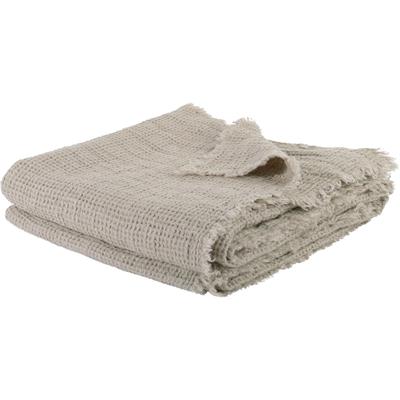Wohndecke ZOEPPRITZ1828 "Honeybee, 100% Leinen, Premium, weich, hochwertig", beige (clay), B:130cm L:180cm, Leinen, Wohndecken, Wohndecke, Leinenplaid im Waffelpique