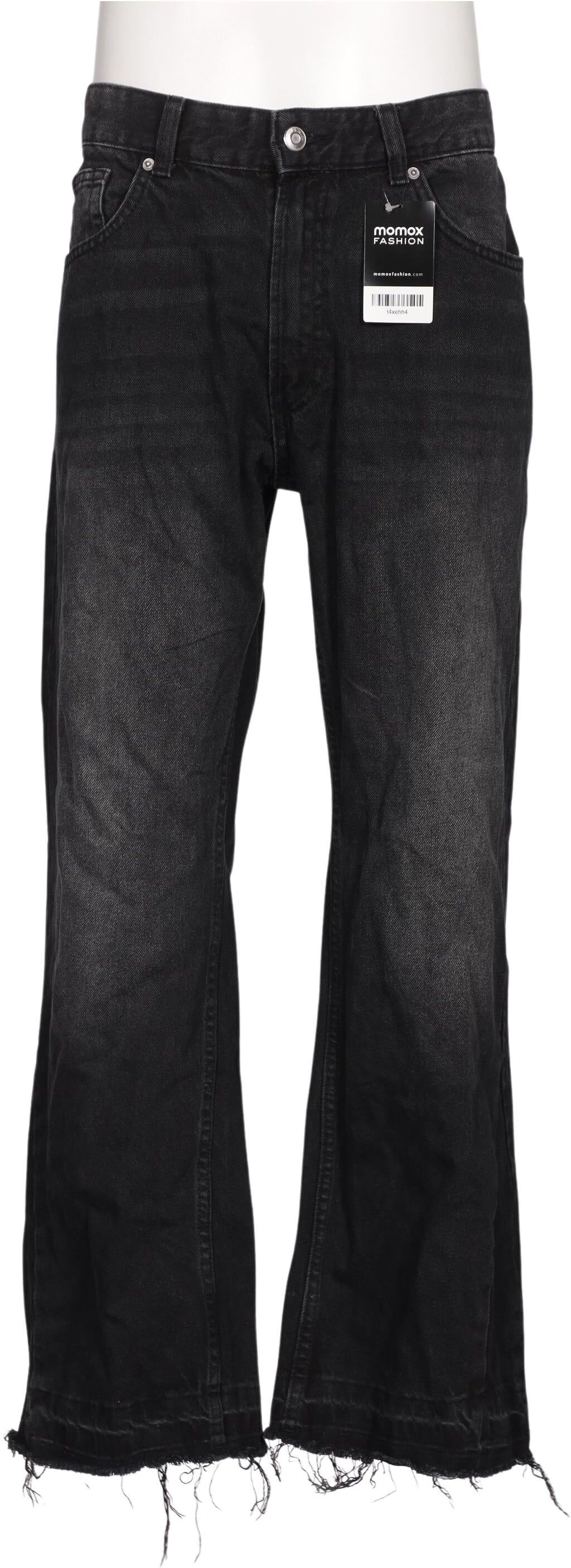 bershka Herren Jeans, Schwarz, Gr. W31, Baumwolle - Second Hand