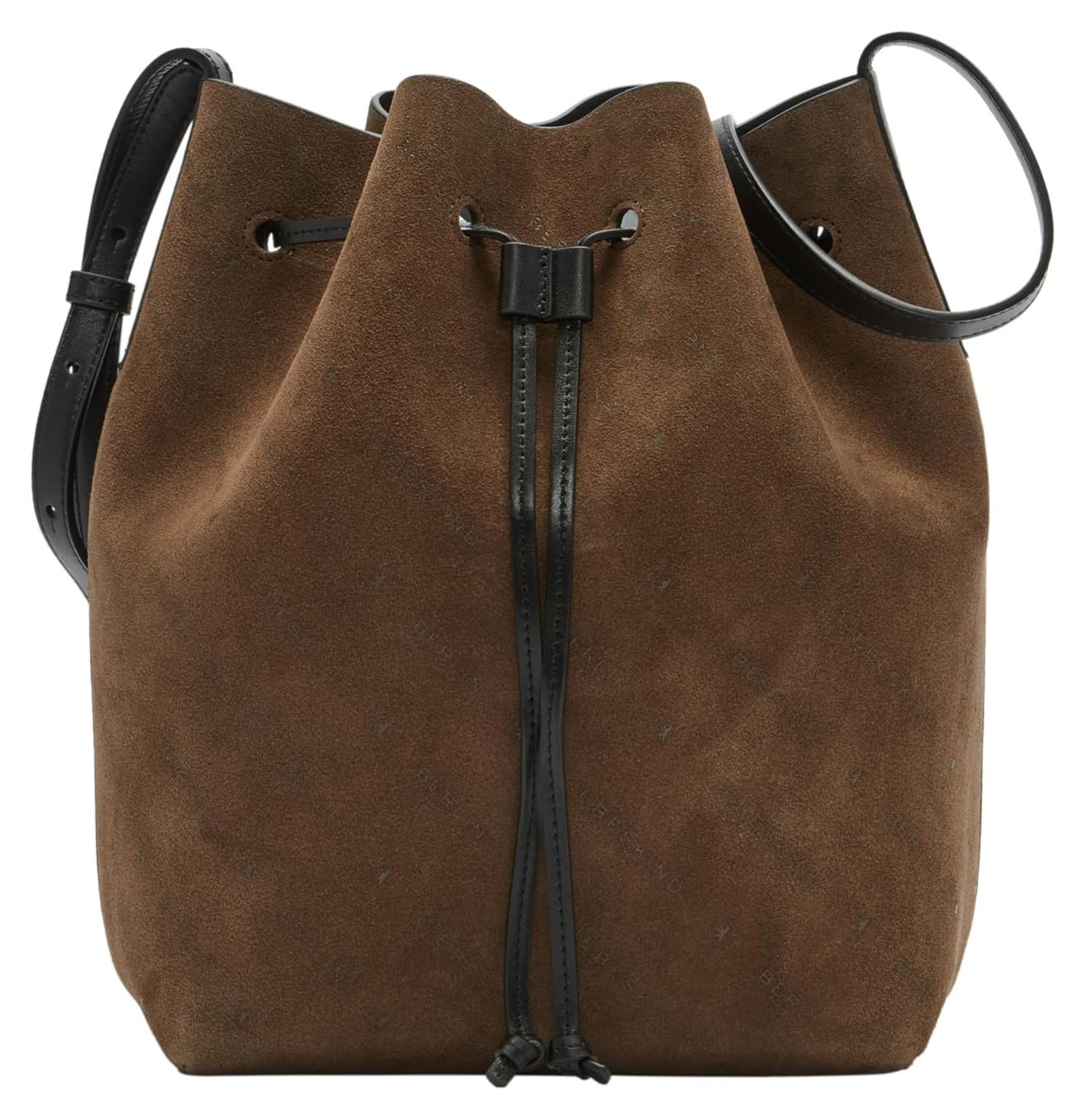 LIEBESKIND Berlin Bucketbag M MONOGRAM Suede safari