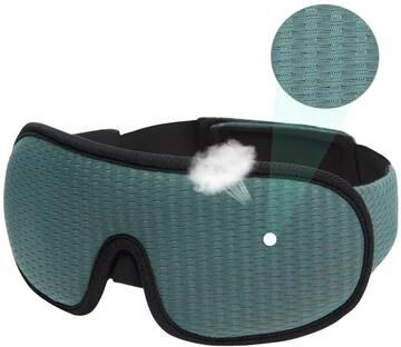 Inspired Finds SleepVoid 3D Contoured Sleep Mask Sanctuary For Travel, Daytime Naps & Night Rest green a