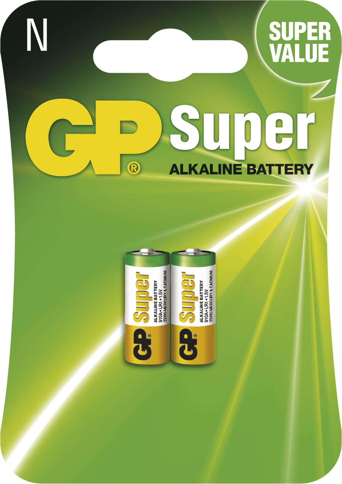 GP Batteries Super Lady LR1 Alkaline Knoopcel Batterij