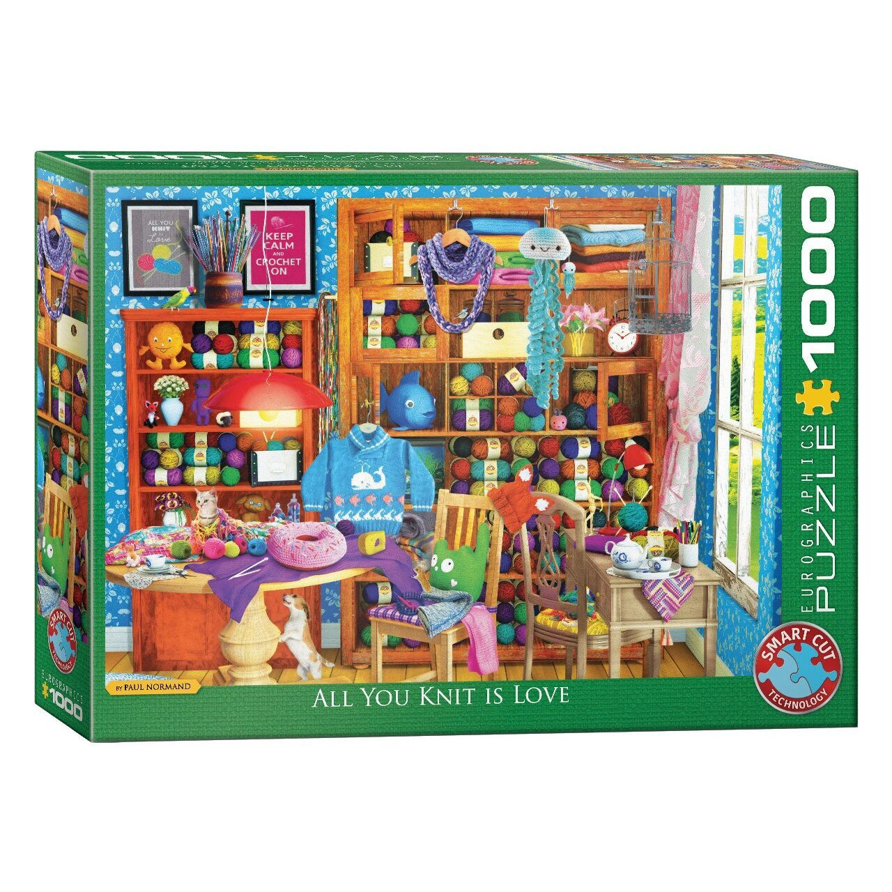 Eurographics Puzzel Stricken - 1000 stukjes - Kleurrijke puzzel