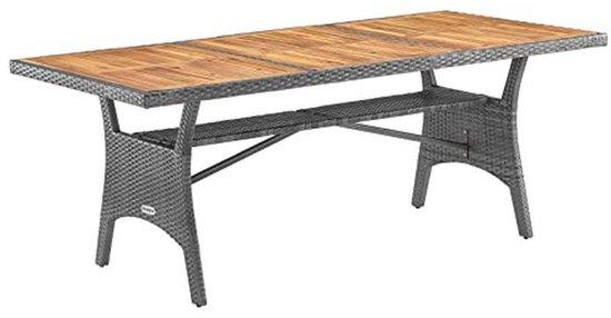 Famanu Gartentisch aus Akazienholz mit Ablage - 190x90 cm