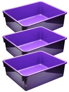 Romanoff Double Stowaway Tray Only, Purple, Pack of 3