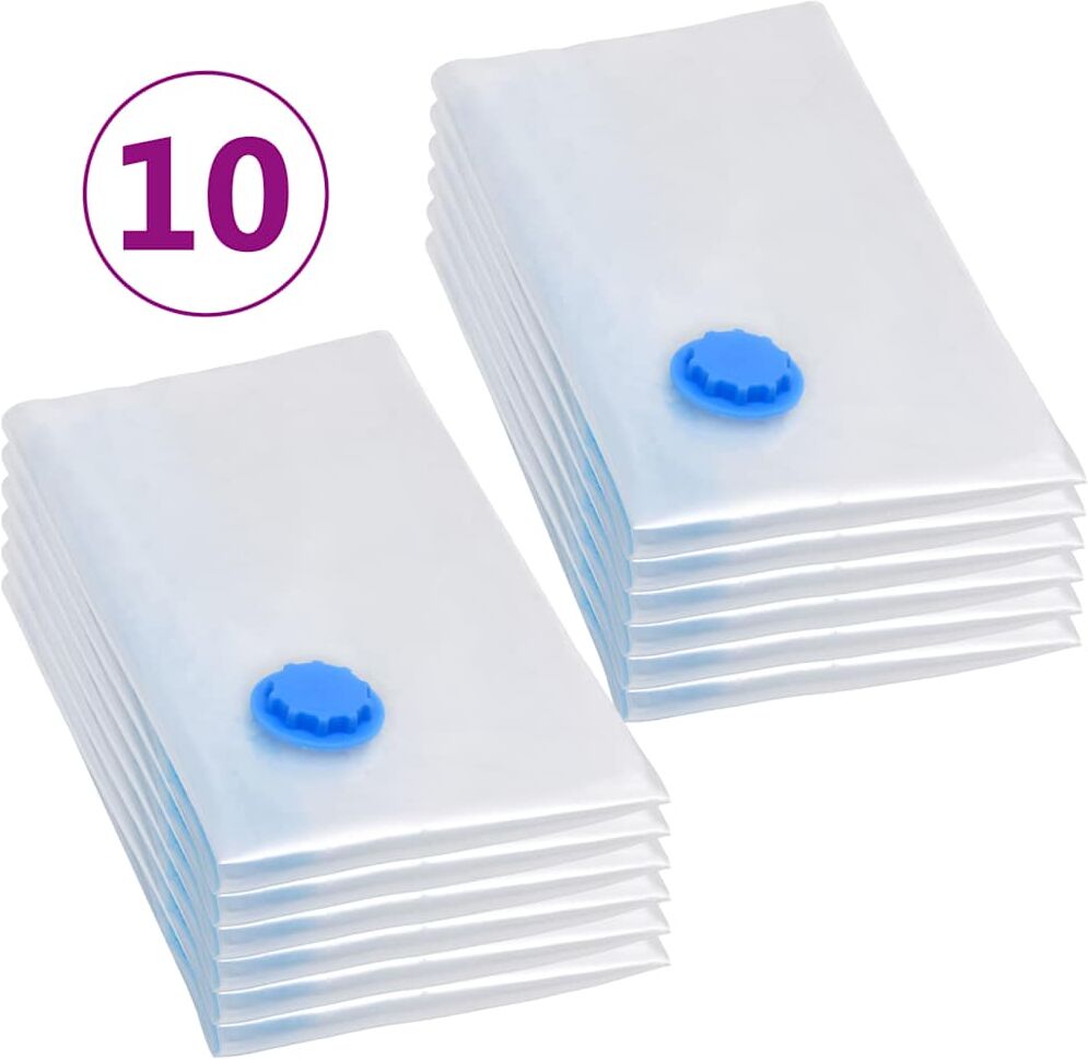 vidaXL Sacs de voyage sous vide Sacs de vêtements 80x60 cm 10 pcs
