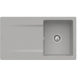 Villeroy & Boch Siluet Einbauspüle 333501KD mit Ablaufgarnitur und Handbetätigung, Fossil