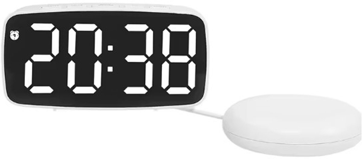 Vellix Digitale Trilwekker met Bedschudder voor Slechthorenden - Wit