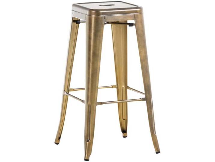 Tabouret De Bar - MONTHIEUX V2 (gold) - Tissu - Industriel - Loft