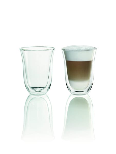 DELONGHI Thermoglas 2erSet DLSC312 Latte Macchiato Gläser Transparent