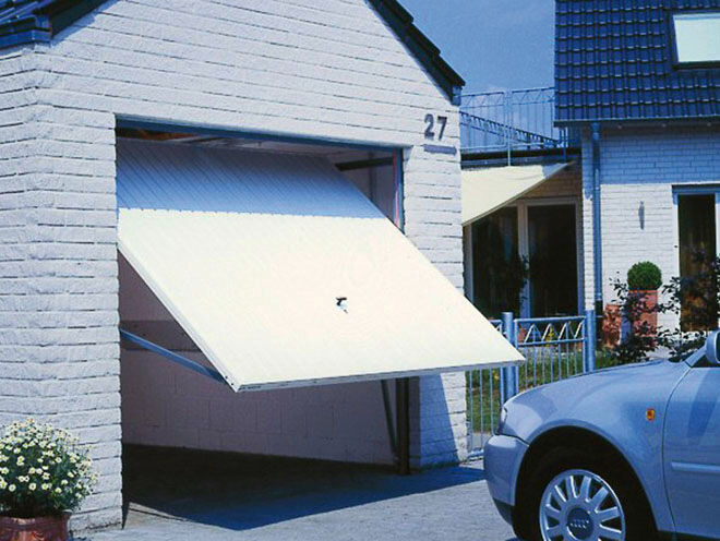 Teckentrup CarTeck Garagenschwingtor DL, Stahlfüllung, Senkrechte Sicke