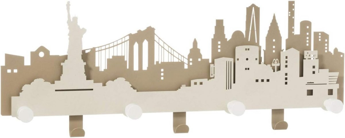 Stijlvolle Wandkapstok New York Beige Ivoor
