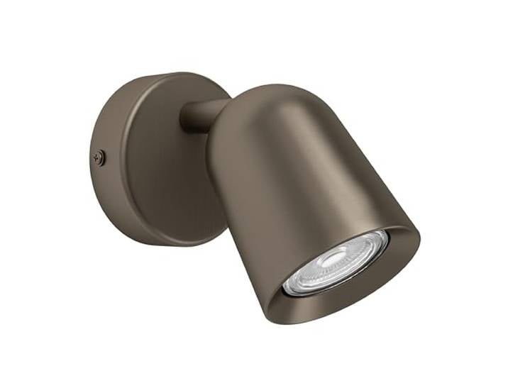 Eglo Applique murale intérieure Camaldoli\, lampe de lecture avec spot orientable\, luminaire pour salon et chambre\, acier bronze\, douille GU10