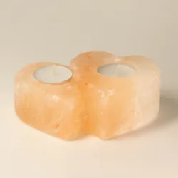 Double Heart Salt Candle Holder 1Kg