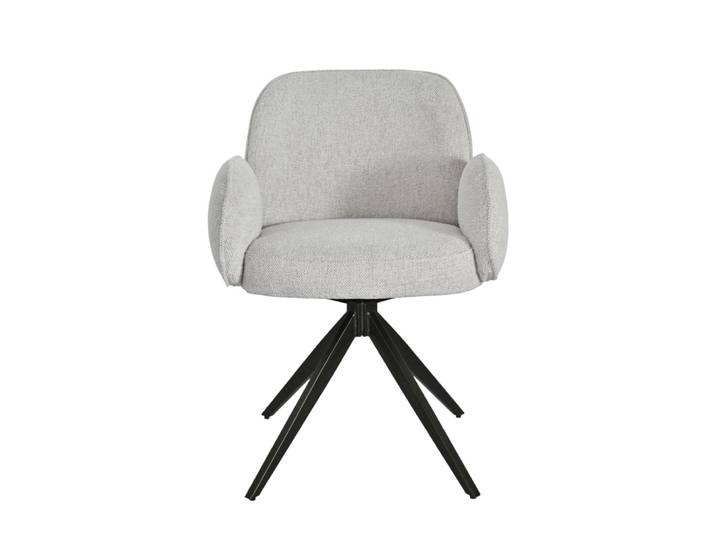 Chaise repas accoudoir tissu beige