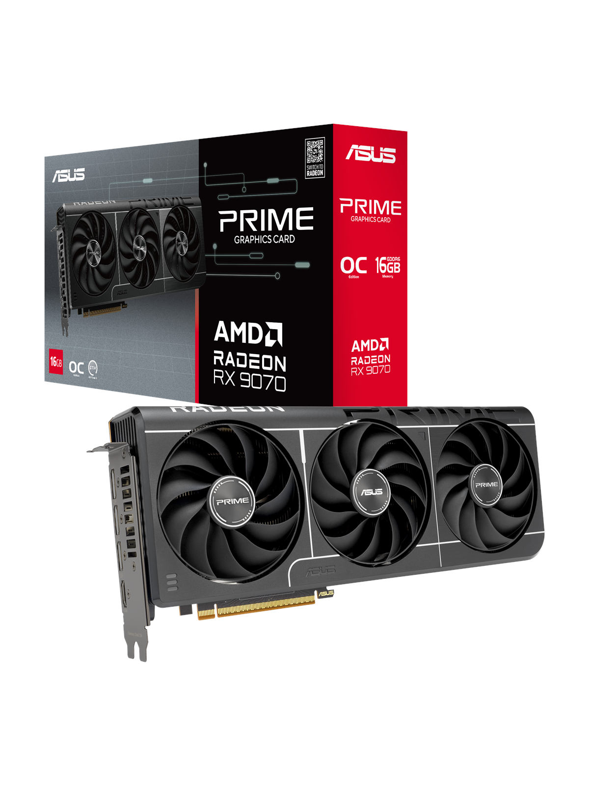 ASUS Radeon RX 9070 Prime EVO OC - 16GB GDDR6 RAM - Grafikkarte