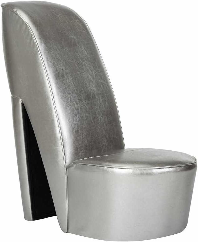 Generisch Stuhl in Stöckelschuh-Form Silbern Kunstleder,Möbel,Stühle,Sessel,10.75KG,248649