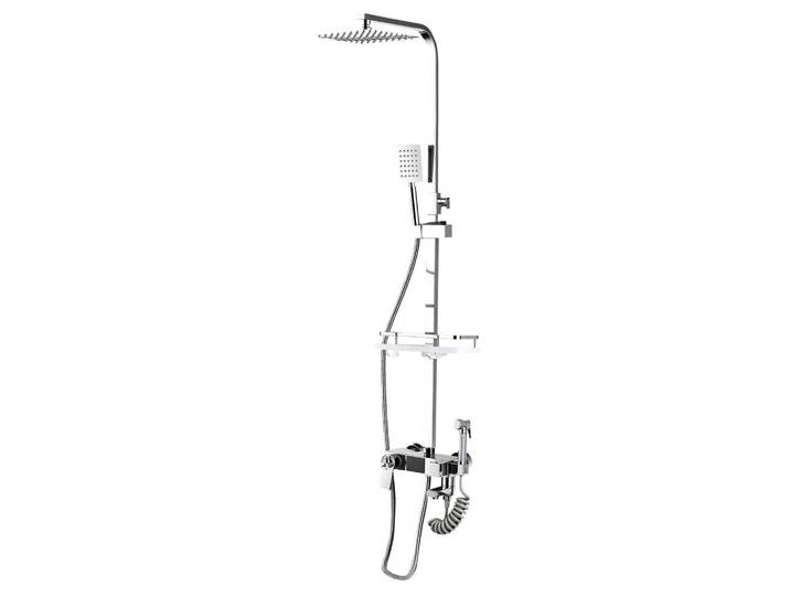 Shopentra Duschsystem Chrom Digital-Temperaturanzeige 4-Funktions Duschset, Silberfarben, Metall, 30x11.8x72 cm, Badezimmer, Baden & Duschen, Duscharmaturen