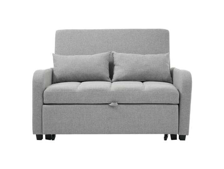 Ropilly Schlafsofa mit Verstellbarer Rückenlehne und Schlaffunktion Leinenstoff Gästebett für kleine Wohnungen