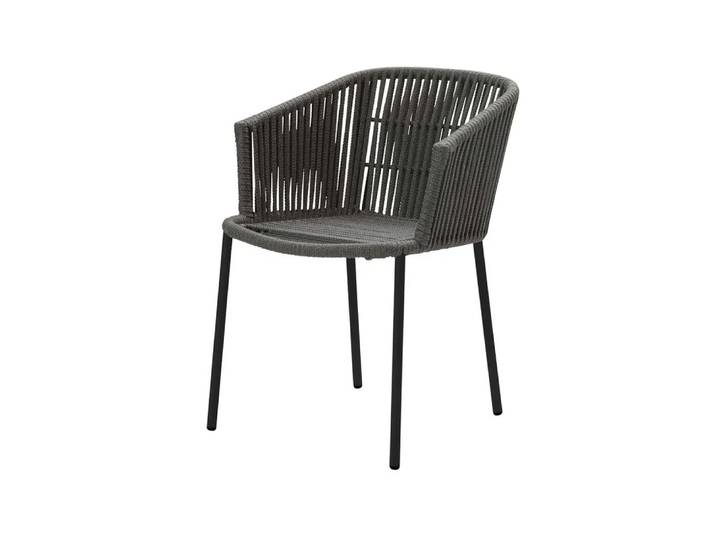 Cane-line Moments Stapelbarer Stuhl Dark Grey, Cane-Line Soft Rope