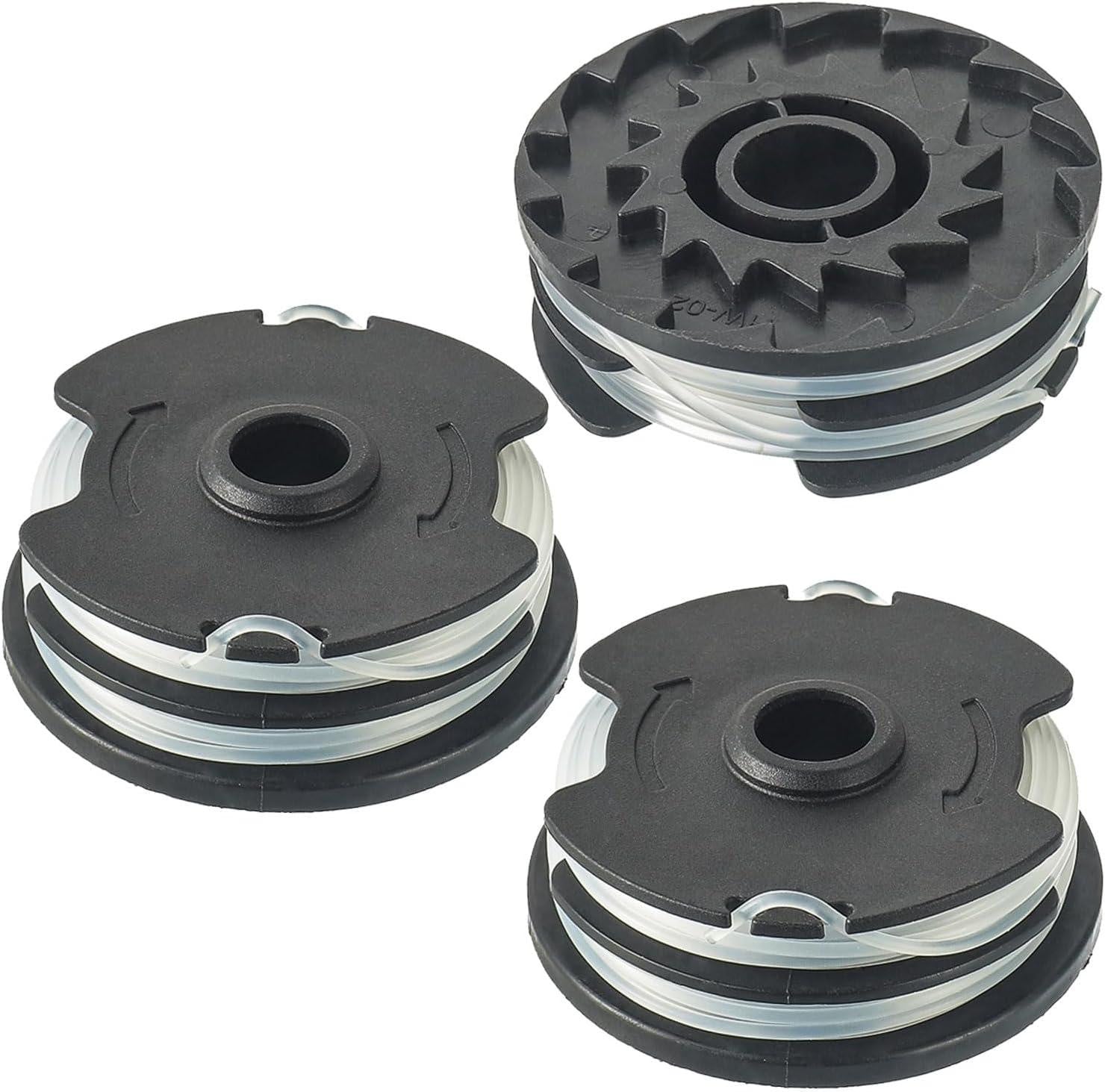 Set van 3 Nylon vervangingsdraad voor grasmaaiers met ABS-spoel