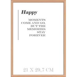 Intertrading Bilderrahmen Happy 22,5 x 31 cm Holz Braun L (Large)