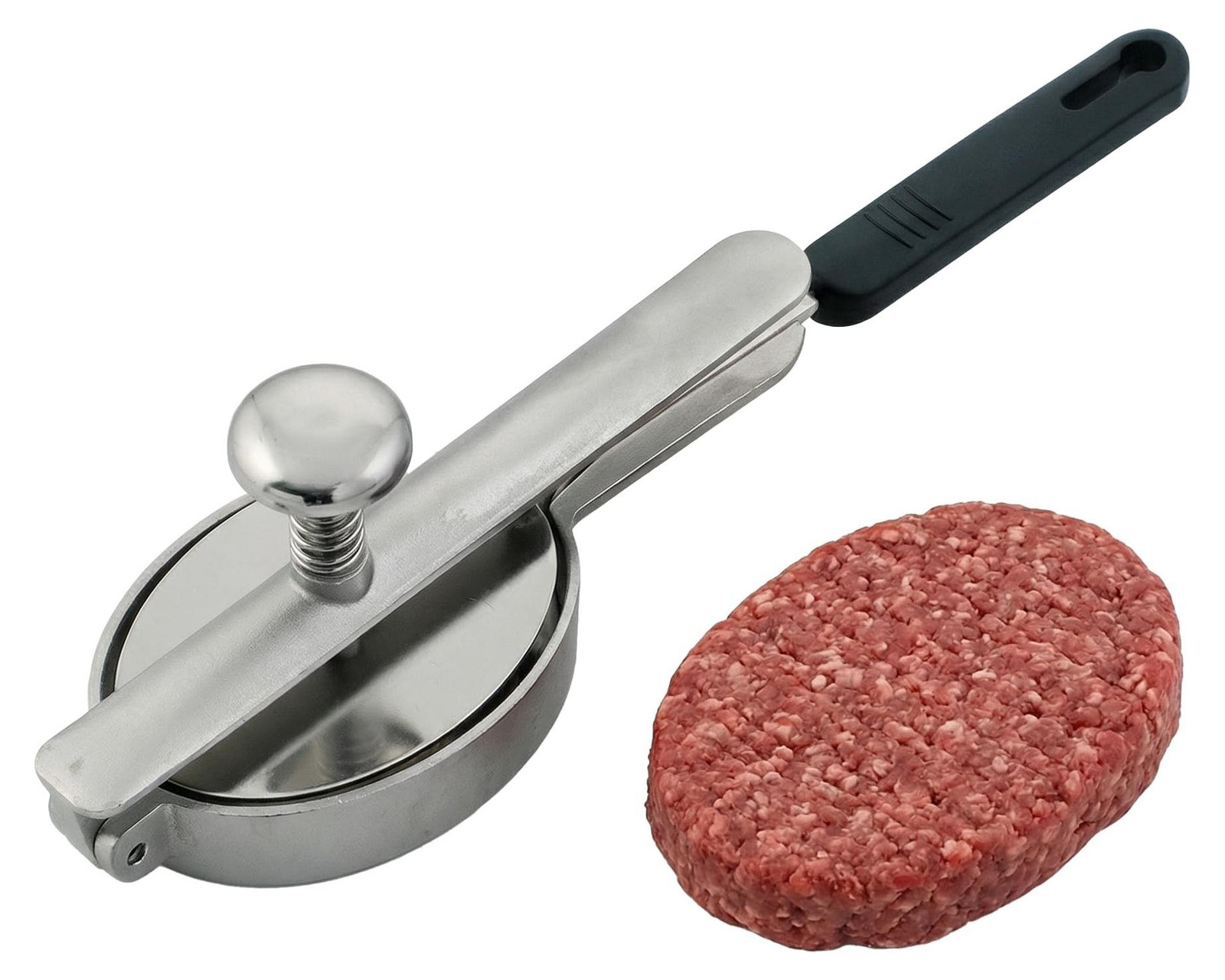 Ronde steakvorm van roestvrij staal van Merkloos