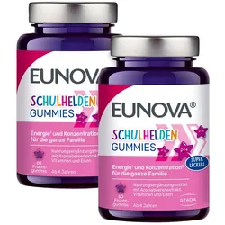 Eunova Schulhelden Gummies Doppelpack 2X60 St