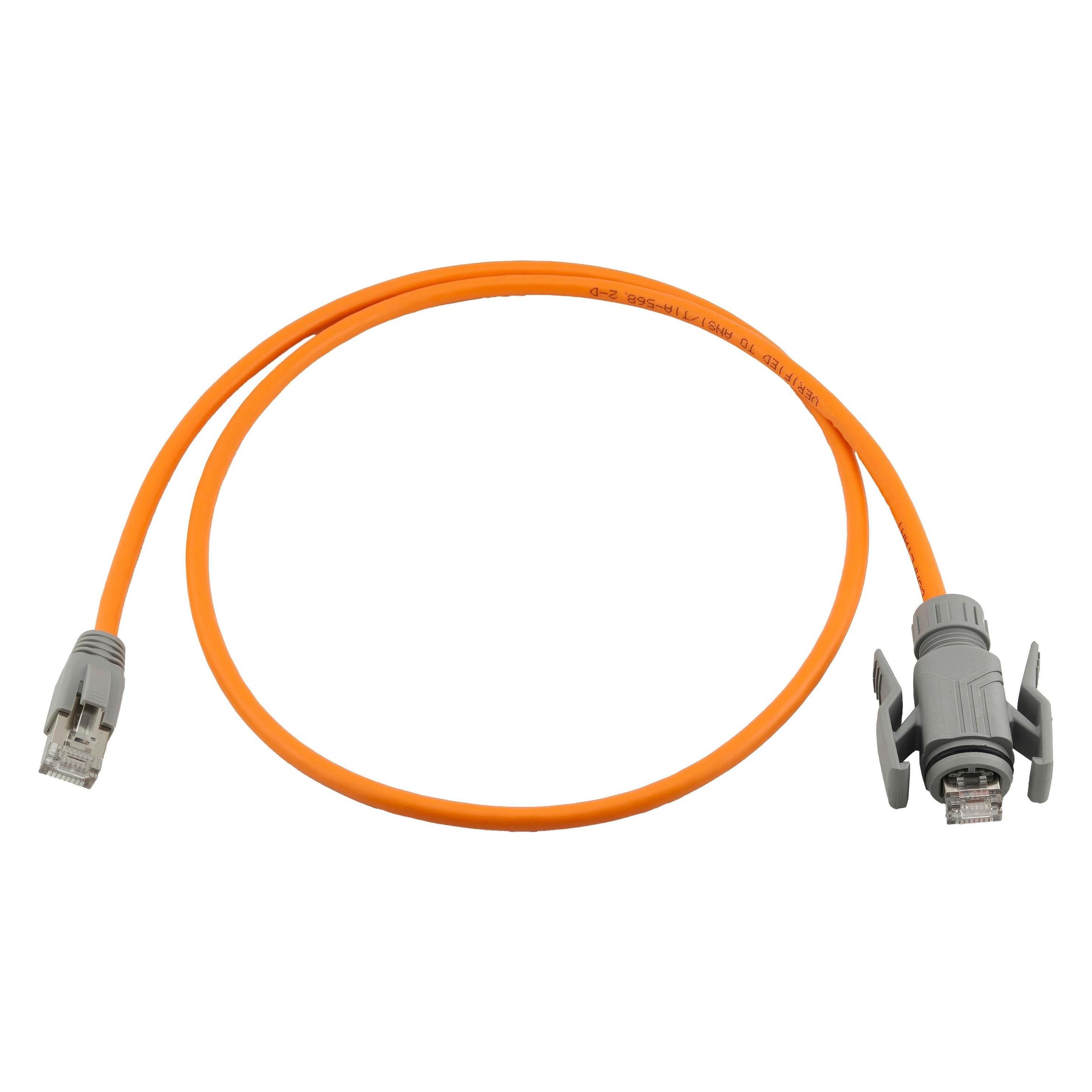 Wirewin Patchkabel Outdoor RJ-45 - RJ-45 Cat 6A, S/FTP, 1 m, Orange (S/FTP, CAT6a, 1 m) (PKW-I1-SF-K6A-PUR 1.0 OR)