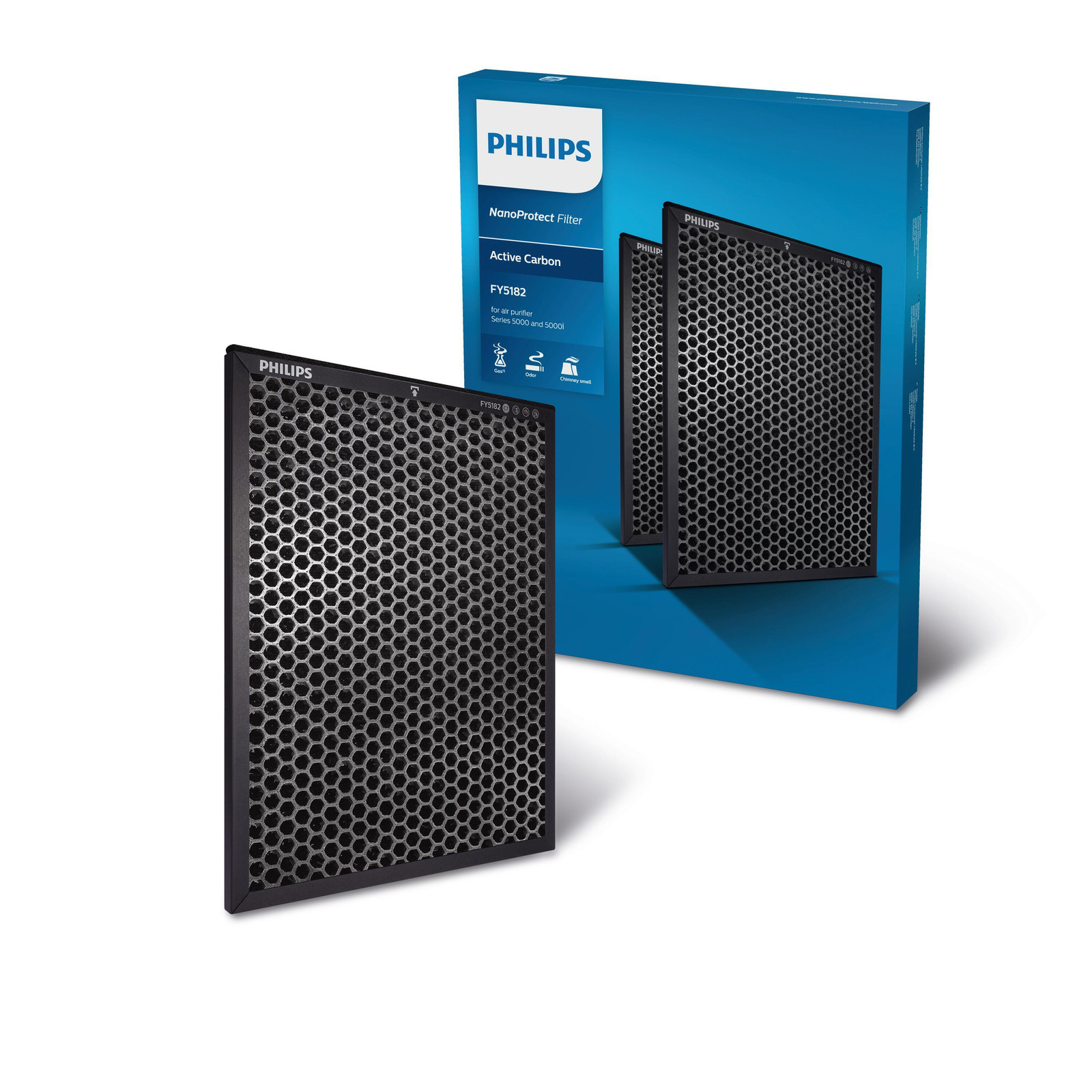 Philips actieve koolstoffilter voor luchtzuiveraars AC5659, Series 5000 en 5000i, zwart (FY5182/30)