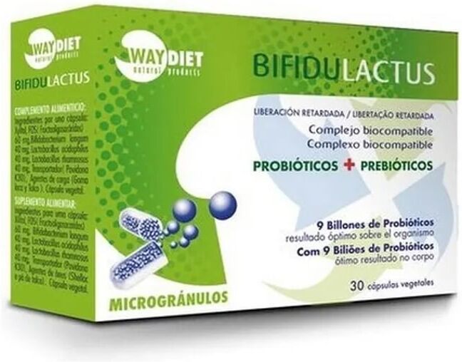 Way Diet Bifidulactus Prebióticos Probióticos 30 Caps