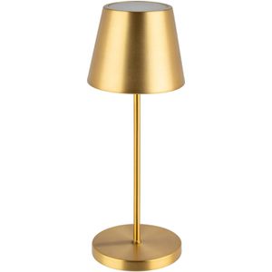 APS Tischlampe Merle 17008, gold, LED, warmweiß, für außen (IP54), dimmbar, mit Fernbedienung, mit Akku