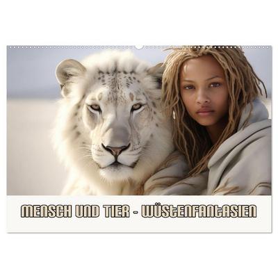 Mensch und Tier – Wüstenfantasien (Wandkalender 2026 DIN A2 quer), CALVENDO Monatskalender