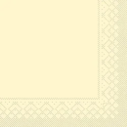 Sovie HOME Serviette in Creme aus Tissue 40 x 40 cm, 20 Stück - Unifarben Basic Neutral