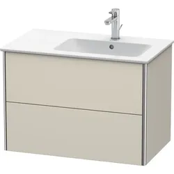 Duravit XSquare Waschtisch-Unterschrank XS417709191 81x56x47,8cm, 2 Schubkästen, Becken rechts, Taupe