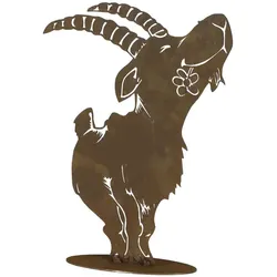 H.G-DEKO Steinbock  Steinbock groß auf Platte